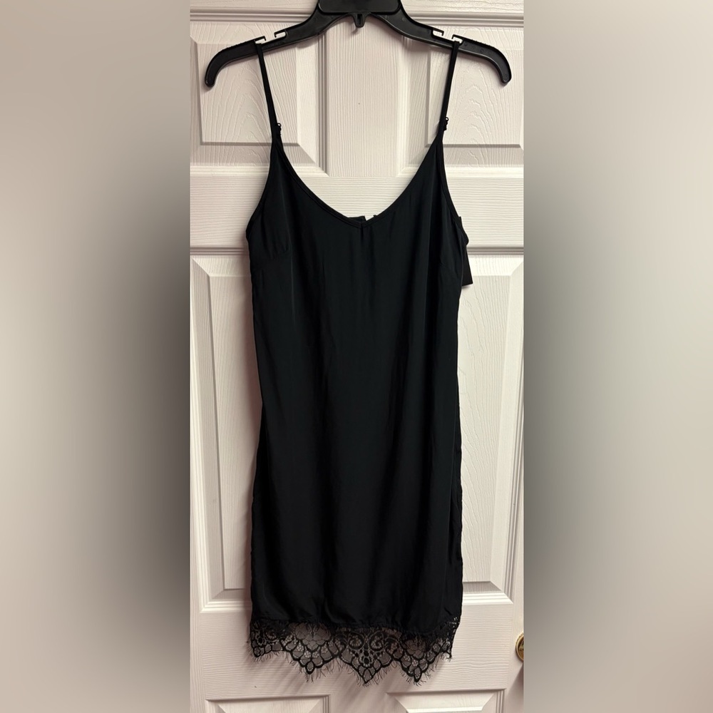 NWT SHIFT Black Slip Dress Size Small